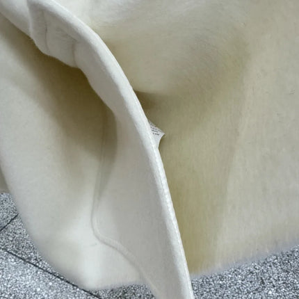 Newest Luxury Coffee Scarf Collar Wool Coat Women Loose Elegant Ladies Autumn Winter Jacket Causal Handmade Women's Jacket2025