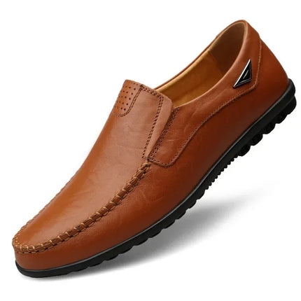 Scarpe Casual da Uomo in Vera Pelle di Lusso, Mocassini Estivi Cuciti a Mano, Traspiranti, Slip-on, Scarpe da Guida, Taglia Grande 47