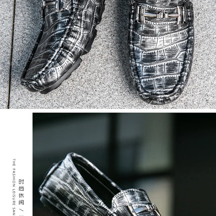 Scarpe Casual da Uomo, Mocassini con Finiture Metalliche, Comodi e Morbidi Slip-on per Adulti