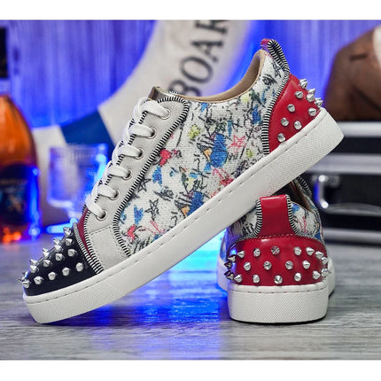 Comfortable Breathable Studded Sneakers for Men Women Casual Sports Shoes Fashion Lightweight Walking Shoes