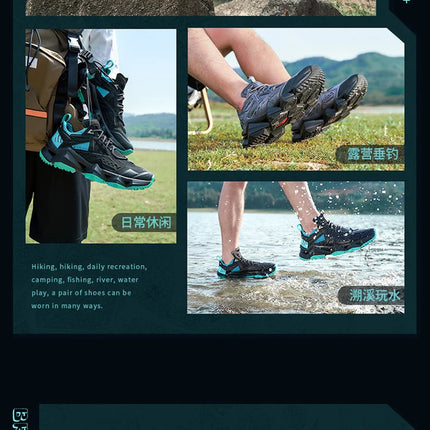 RAX Running Shoes Men&Women Outdoor Sport Shoes Breathable Lightweight Sneakers Air Mesh Upper Anti-slip Natural Rubber Outsole PlatiNum