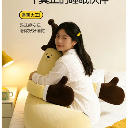 Banana King Soothing Patting Heatable Sleeping Body Pillow For Adult Women Side Sleeper Leg Hugging Pillow For Bedroom Nap Sleep