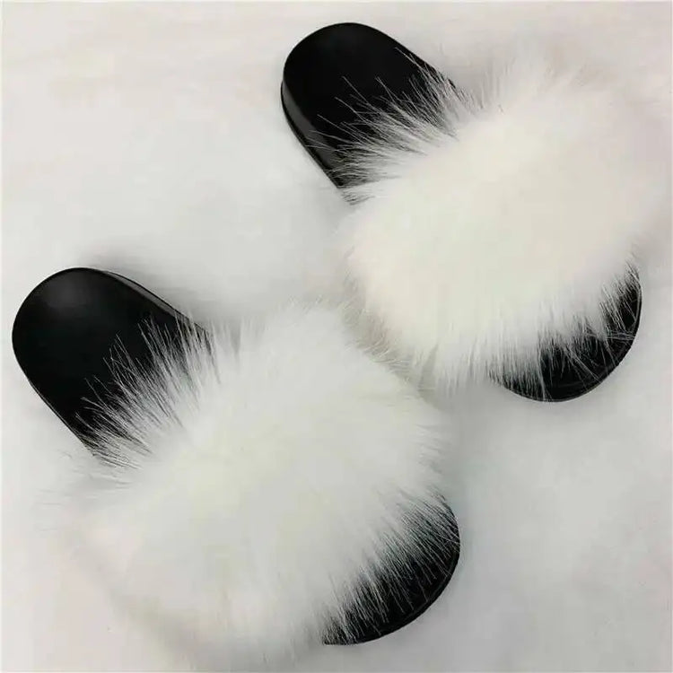Pantofole soffici da donna Pantofole morbide da donna estive in pelliccia sintetica Sandali eleganti con punta aperta Scarpe da spiaggia comode pelose per interni ed esterni