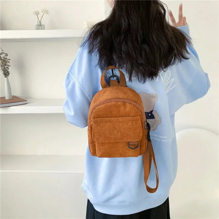Mini Backpack Square Bag Korean Version Fashionable Sweet Shoulder Bag Female's Schoolbag Stylish  Simple Crossbody Bag Casual PlatiNum