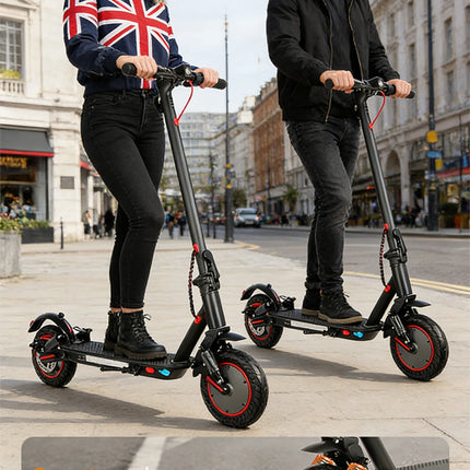 Monopattino Elettrico per Adulti, E-scooter Pieghevole 350W 36V con Batteria 10.4Ah, Doppia Sospensione, Pneumatici da 10 Pollici, Scooter Elettrico da Città e Fuoristrada