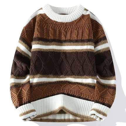 2024 winter new arrival korean style thicken mens warm sweater men fashion sweaters Men's wool pullovers male full size M-3XL