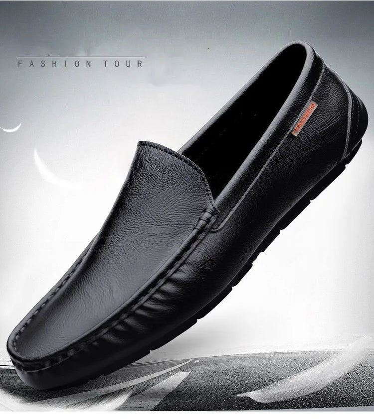 Scarpe casual da uomo in vera pelle Mocassini da uomo di marca di lusso Mocassini Slip traspiranti su scarpe da guida italiane Chaussure Homme