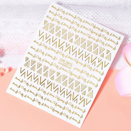 1PC 26-English Alphabet Number 3D Self-adhesive Nail Art Decal Sticker Word Small Letter Nail Decals Sticker Manicure Decoration