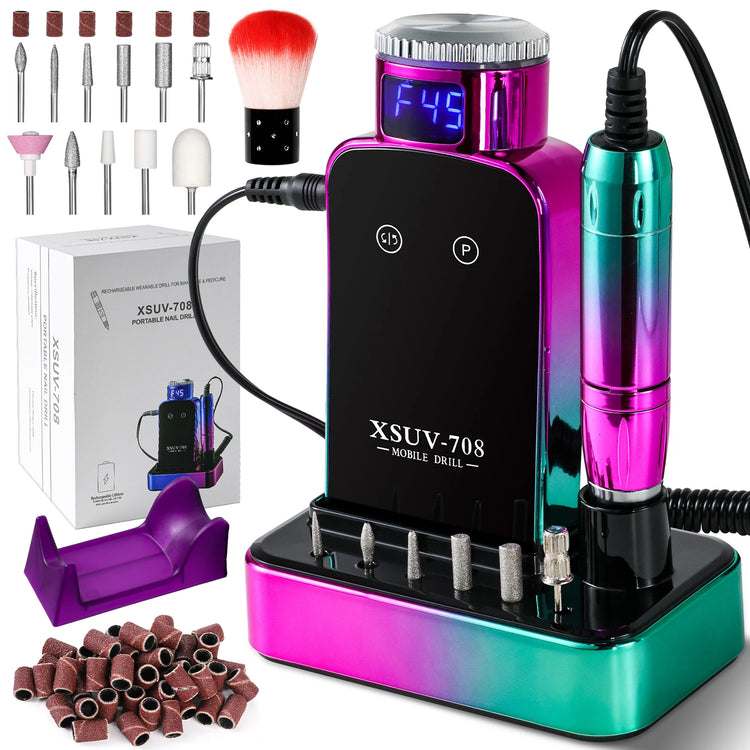 45000RPM Electric Nail Drill Professional Rechargeable Machine Low Noise Nails Sander File Polishing Set For Manicure Salon Tool