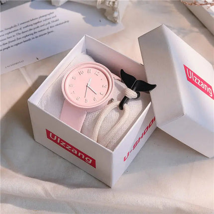 Simple Fashion Makaron Simple Women Watch Ins High Beauty Student uomo e donna Style Round Leisure Vintage orologio da polso al quarzo platinumshop