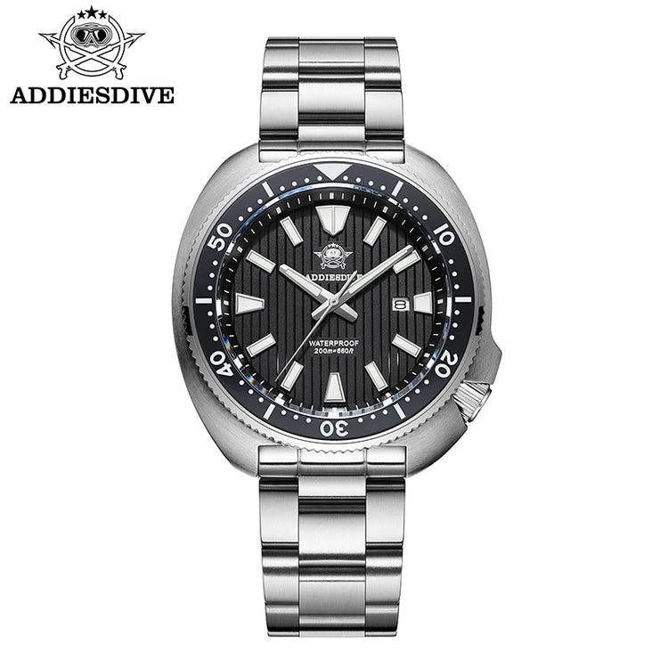 ADDIESDIVE New 200M Waterproof Quartz Watch Sapphire Crystal BGW9 Luminous Ceramic Bezel Stainless Steel Diving Watch AD2507