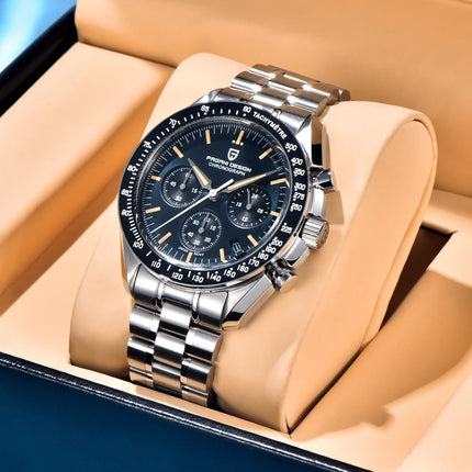 PAGANI DESIGN Nuovo Orologio da Uomo di Lusso al Quarzo con Vetro Zaffiro AR, Cronografo Sportivo Impermeabile 500 ATM, Movimento Giapponese, Luminoso, in Acciaio 316L