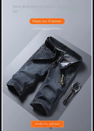 Jorts in denim slim da uomo stile classico da uomo Estate New Business Fashion Thin Stretch Short Casual jorts da uomo