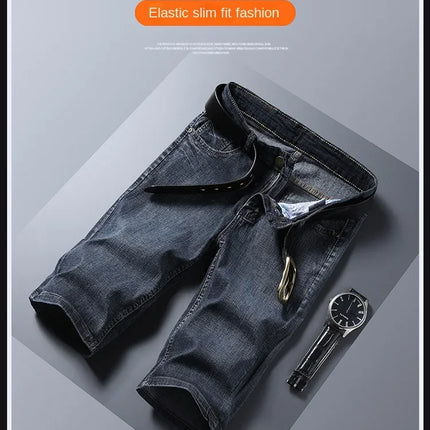 Jorts in denim slim da uomo stile classico da uomo Estate New Business Fashion Thin Stretch Short Casual jorts da uomo