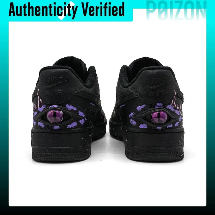 Nike Air Force 1 Low top Skateboard Shoes Unisex Black Purple CW2288-001（Team454-）