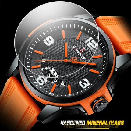NAVIFORCE Creativo cinturino in TPU orologio da polso maschile moda sportiva 3ATM quarzo impermeabile giorno e data display orologi da uomo Reloj Hombre platinumshop