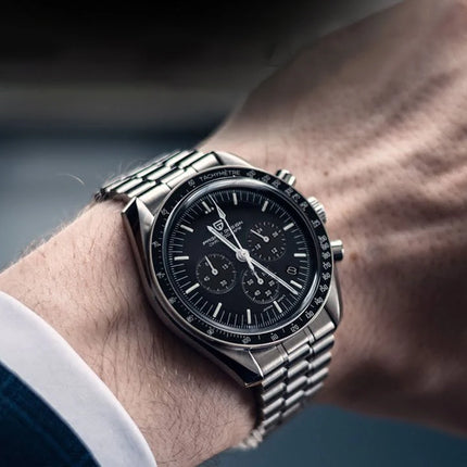 PAGANI DESIGN Nuovo Orologio da Uomo di Lusso al Quarzo con Vetro Zaffiro AR, Cronografo Sportivo Impermeabile 500 ATM, Movimento Giapponese, Luminoso, in Acciaio 316L