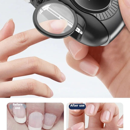 2 IN 1 Electric Nail Clipper Cutter with LED Light Magnifying Glass Automatic Nail for Baby Adult Mini Manicure Tools Nail Care
