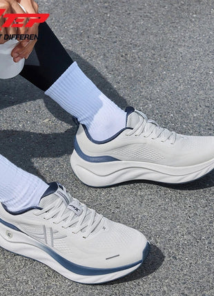 Xtep Cloud Wing 3.0 Men's Running Shoes 2025 Summer New Stability Shock Absorbing Wear Resistant Soft Sole Sneakers 875319110003 PlatiNum