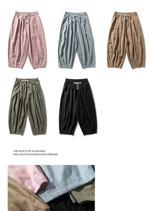 Men's Oversized Wide Leg Pants Comfortable Harajuku Style Joggers Casual Loose Fashion Elastic Waist Streetwear