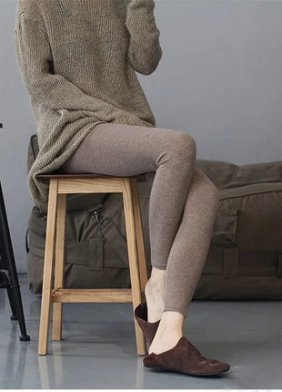 High-quality Sheep Hot Sales Leggings Women Autumn Winter Wool Long Elastic Ladies Fashionable Versatile Basic Style Warm Pants PlatiNum