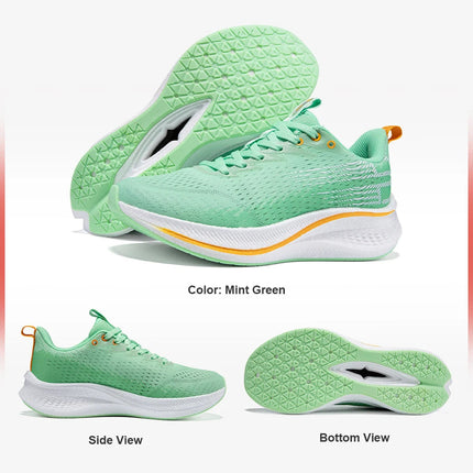 Baasploa Running Shoes Men Carbon Plate Professional Cushioning Anti-slip Sneaker Female Casual Breathable Jogging Sports Shoes PlatiNum