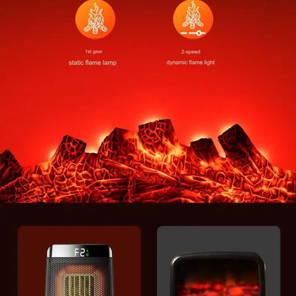 Portable Electric Heater Portable Desktop 1000W PTC Heating Fan Warm Air Blower for Household Office Mini Space Heater