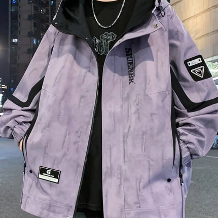 Fashion 2026 Spring Autumn Men's Casual Hooded Jackets Streetwear Windproof Coats Youth Outdoor Plus Size 4XL Hoody Top Clothing