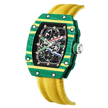 Nuovo Orologio al Quarzo Trendy Ultra-Sottile a Forma di Botte di Vino con Cinturino in Nylon, Elegante e alla Moda platinumshop