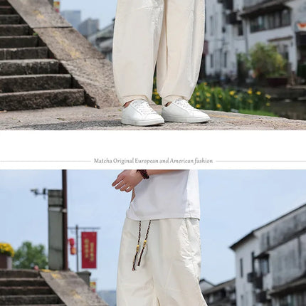 Pantaloni Larghi Estivi da Uomo, Stile Retrò Oversize, Pantaloni Harem Tinta Unita, Pantaloni Casual Harajuku, Pantaloni da Jogging per Donna, Abbigliamento Streetwear
