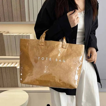 Transparent Waterproof PVC Bag, Summer Beach Bag, Printed Shoulder Bag, Sports Bags
