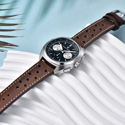 PAGANI DESIGN 2025 Nuovo Panda Dial Orologi da uomo Orologio al quarzo di lusso per uomo Giappone VK63 Cronografo sportivo Orologio da polso in vetro zaffiro