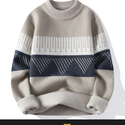 Fall Mens Christmas Cashmere Sweater O Neck Men Tops Quality Male Pullover Sweaters Thick Warm Pull Homme 2023