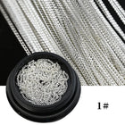 100CM Metal Chain Nail Art Rhinestone Gold/Silver Alloy Studs Nail Art Decorations Chains DIY Design Manicure Jewelry Accessory 2028