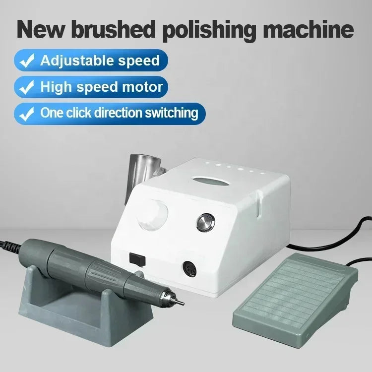 Nail Drill Pullyon UP200-G5 OEM Japan Micromotor G5 Handpiece 35000RPM Electric File Low Noise Low Vibration Acrylic Gel Polishing Machine Manicure Pedicure Sander Salon Equipment