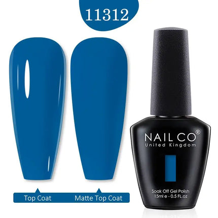 NAILCO 15ml Green Blue Series UV Nail Gel Polish Blue Colors UV&LED Gel Varnish Red Soak Off Semi Permanent LED Nail Gel Varnish