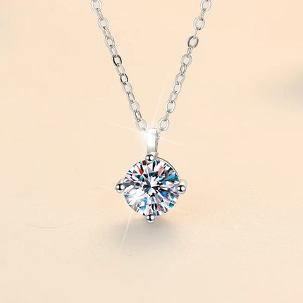 Nuova Collana in Argento Sterling 925 con Pendente in Zirconia 5A, Gioiello Raffinato per Donna, Ideale per Matrimoni, Feste e Occasioni Eleganti PlatiNum