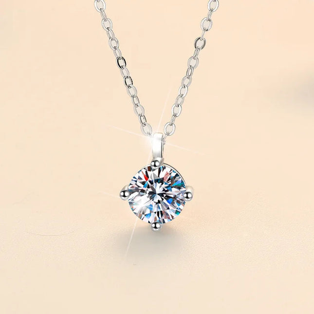 Nuova Collana in Argento Sterling 925 con Pendente in Zirconia 5A, Gioiello Raffinato per Donna, Ideale per Matrimoni, Feste e Occasioni Eleganti PlatiNum