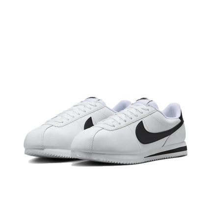 Nike Cortez Scarpe Casual Basse in Pelle Antiscivolo e Resistenti all'Abrasione da Donna Bianco Nero DN1791-107