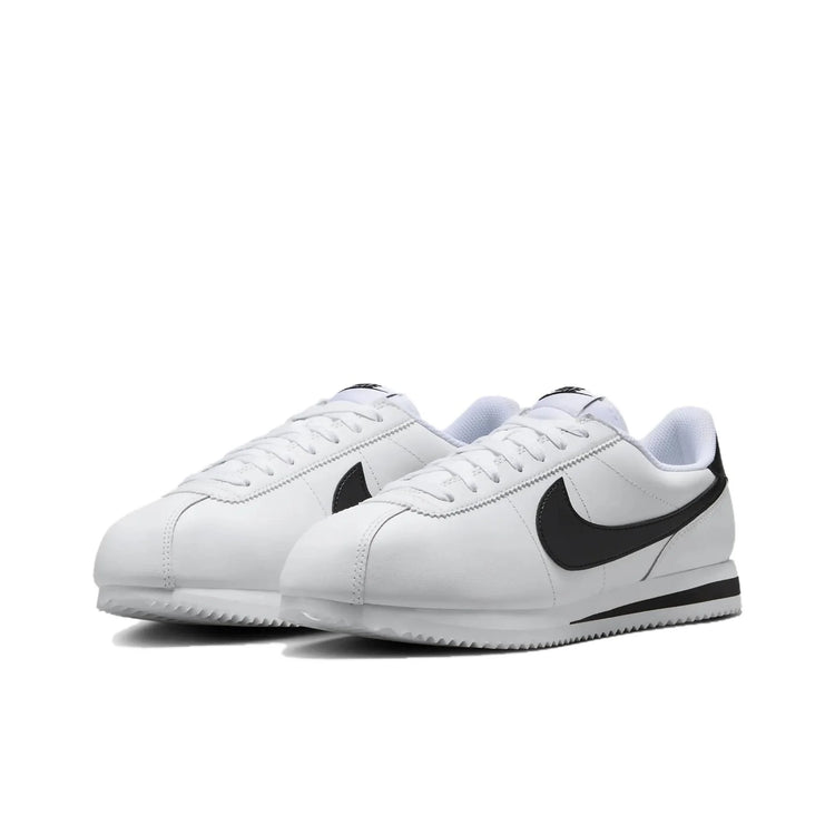 Nike Cortez Scarpe Casual Basse in Pelle Antiscivolo e Resistenti all'Abrasione da Donna Bianco Nero DN1791-107