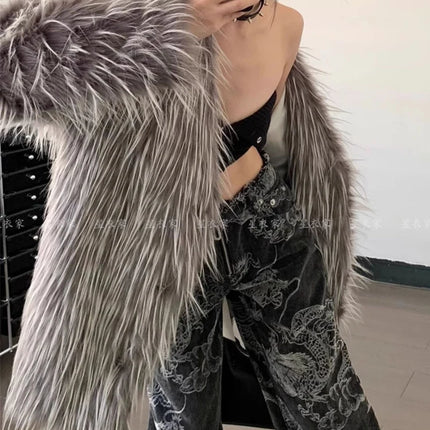 Donne Nero Gotico Drago Stampa Jeans Baggy Vintage Estetica Pantaloni Da Cowboy Harajuku Pantaloni In Denim Y2k Trashy 2000s Vestiti 2024