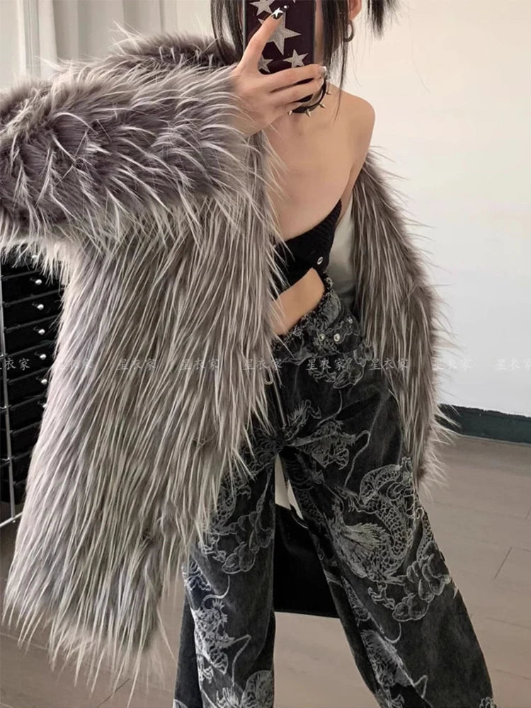 Donne Nero Gotico Drago Stampa Jeans Baggy Vintage Estetica Pantaloni Da Cowboy Harajuku Pantaloni In Denim Y2k Trashy 2000s Vestiti 2024