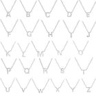 Skyrim Stainless Steel A-Z Initial Letter Necklace for Women Trend Minimalist Alphabet Choker Neck Chain Jewelry Birthday Gift PlatiNum