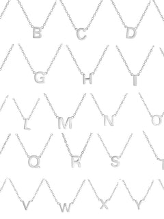 Skyrim Stainless Steel A-Z Initial Letter Necklace for Women Trend Minimalist Alphabet Choker Neck Chain Jewelry Birthday Gift