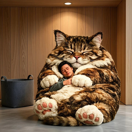 Giant Animal Sleeping Bag Soft Warm Plush Washable Cute Cat Envelope Bed for Adults Winter Outdoor Use