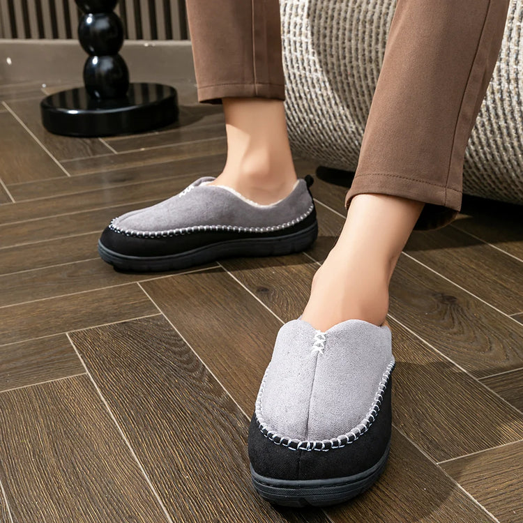 inter Men's Mark Line Slippers With Anti Slip TPR Sole, Soft, Warm, Comfortable And High-Quality Indoor Shoes