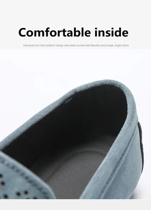 STRONGSHEN scarpe da uomo Casual Luxury Brand Slip on mocassini vuoti in pelle scamosciata mocassini da uomo estate traspirante scarpe da guida da uomo italiane