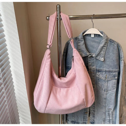 New Large Capacity Casual Crossbody Bag Simple Artistic Commuter Student Single Shoulder Bag Outdoor Leisure Women's Tote Bag PlatiNum