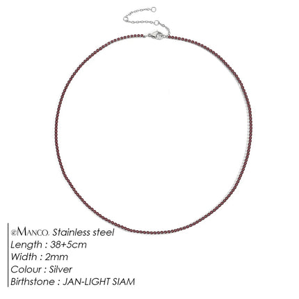 eManco Fashion Crystal High Quality Stainless Steel Gold Plated Necklace Ladies Charming Accessories Gifts Wholesale PlatiNum