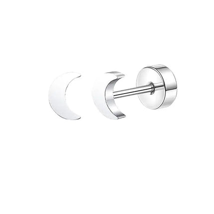 2 pz/set In Acciaio Inox Cuore Luna Earbone Della Vite Della Vite Della Sfera Orecchini con perno per Le Donne di Modo Dell'orecchio Trago Cartilagine Body Piercing platinumshop